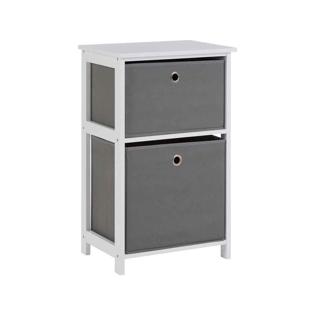 Lindo 2 Grey Fabric Drawers Cabinet