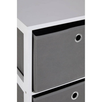 Lindo 2 Grey Fabric Drawers Cabinet