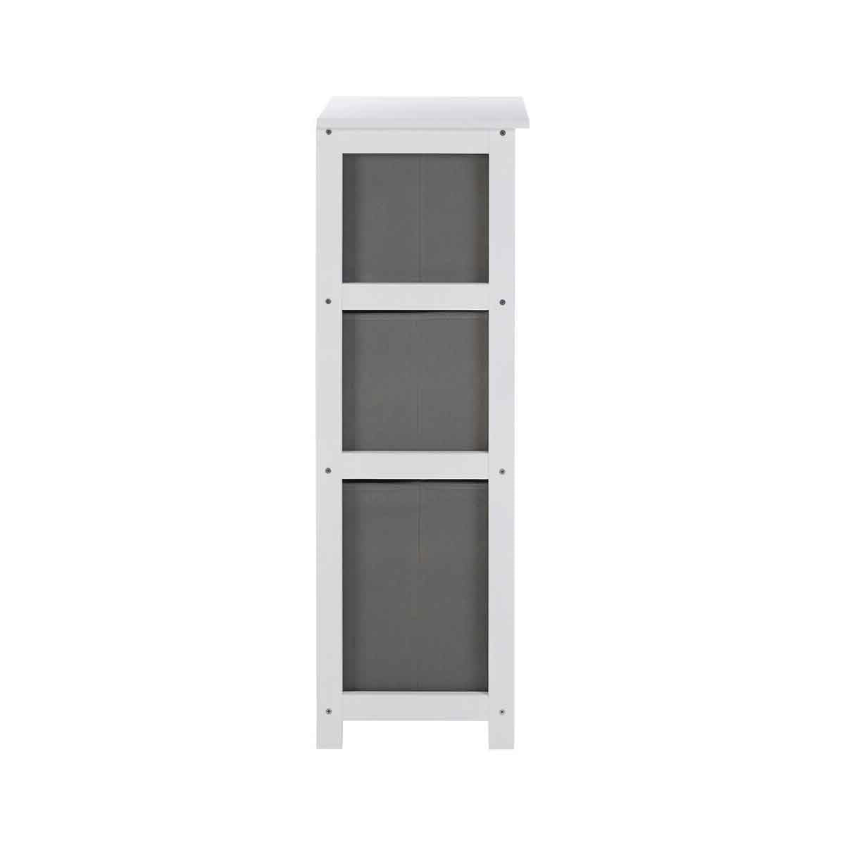 Lindo 3 Grey Fabric Drawers Cabinet