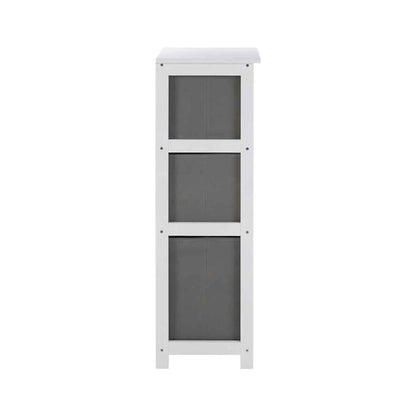Lindo 3 Grey Fabric Drawers Cabinet
