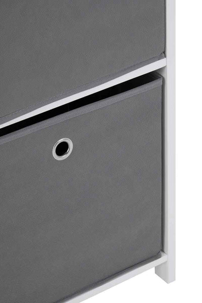 Lindo 3 Grey Fabric Drawers Cabinet
