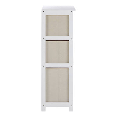 Lindo 3 Natural Fabric Drawers Cabinet