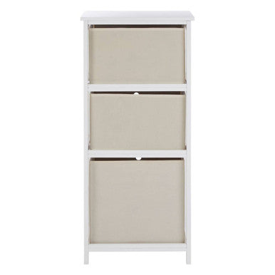 Lindo 3 Natural Fabric Drawers Cabinet - image 4