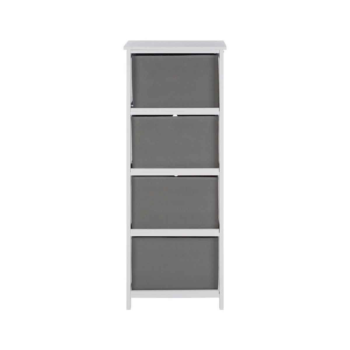 Lindo 4 Grey Fabric Drawers Cabinet