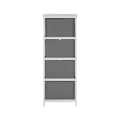 Lindo 4 Grey Fabric Drawers Cabinet