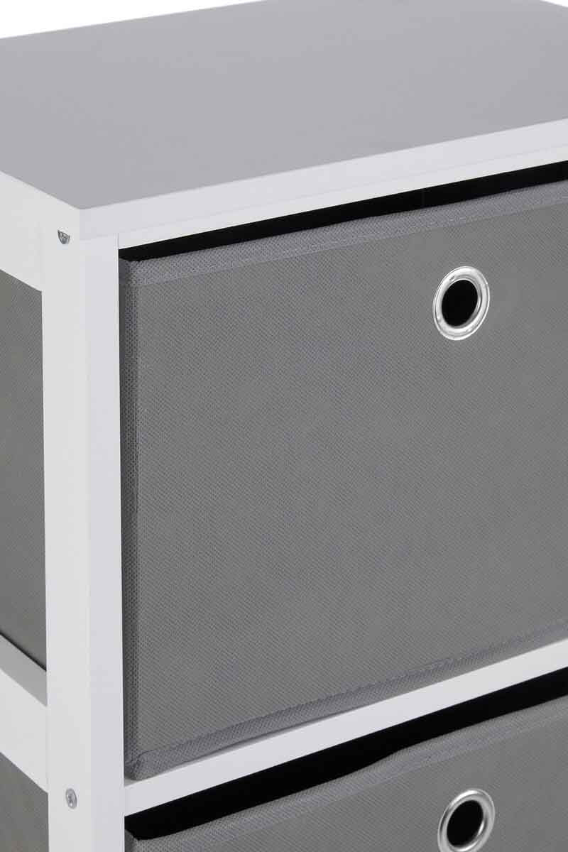Lindo 4 Grey Fabric Drawers Cabinet