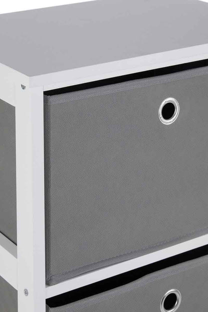 Lindo 4 Grey Fabric Drawers Cabinet