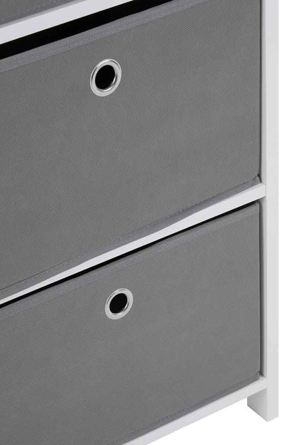 Lindo 4 Grey Fabric Drawers Cabinet