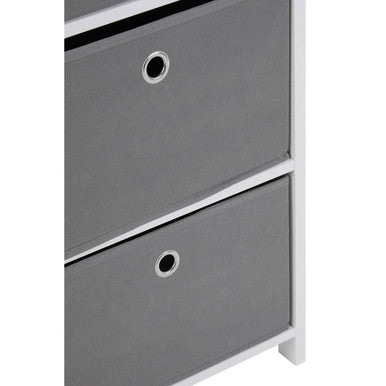 Lindo 4 Grey Fabric Drawers Cabinet