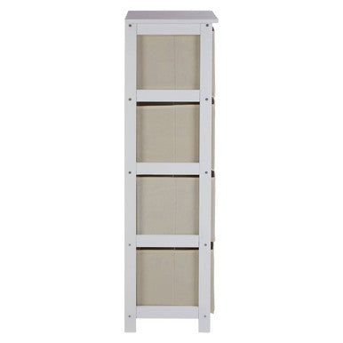 Lindo 4 Natural Fabric Drawers Cabinet