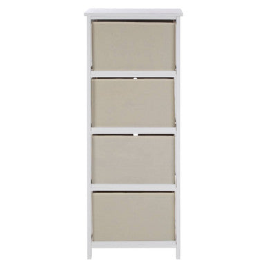 Lindo 4 Natural Fabric Drawers Cabinet