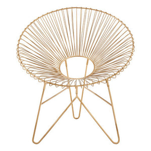 Templar Gold Wire Frame Occasional Chair