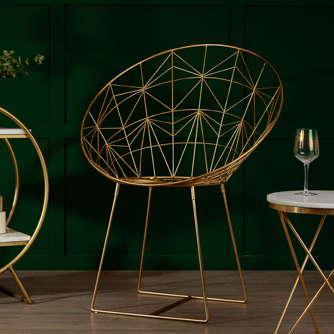 Templar Gold Frame Occasional Chair