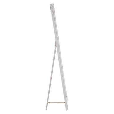 Elizabeth White Wood Floor Standing Mirror