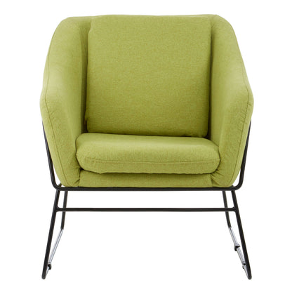 Stockholm Green Fabric Modern Accent Chair