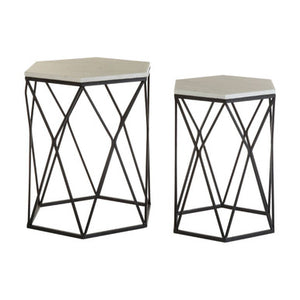Arcana Set Of Two Hexagonal Side Tables