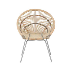 Lagom White Washed Natural Rattan Chair