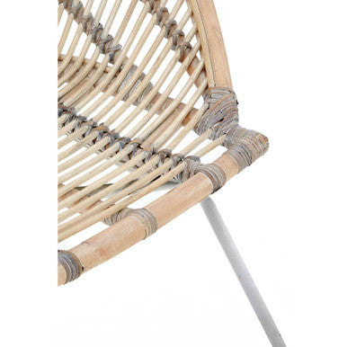 Lagom White Washed Natural Rattan Chair