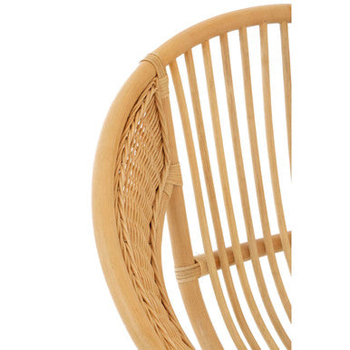 Lagom Natural Rattan And Black Iron Chair