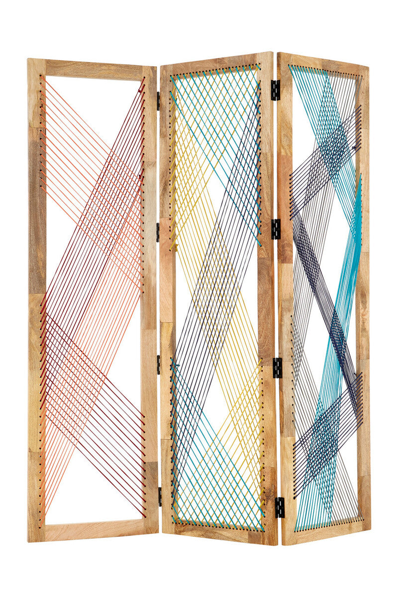 Fusion 3 Panel Multicoloured Room Divider - image 3