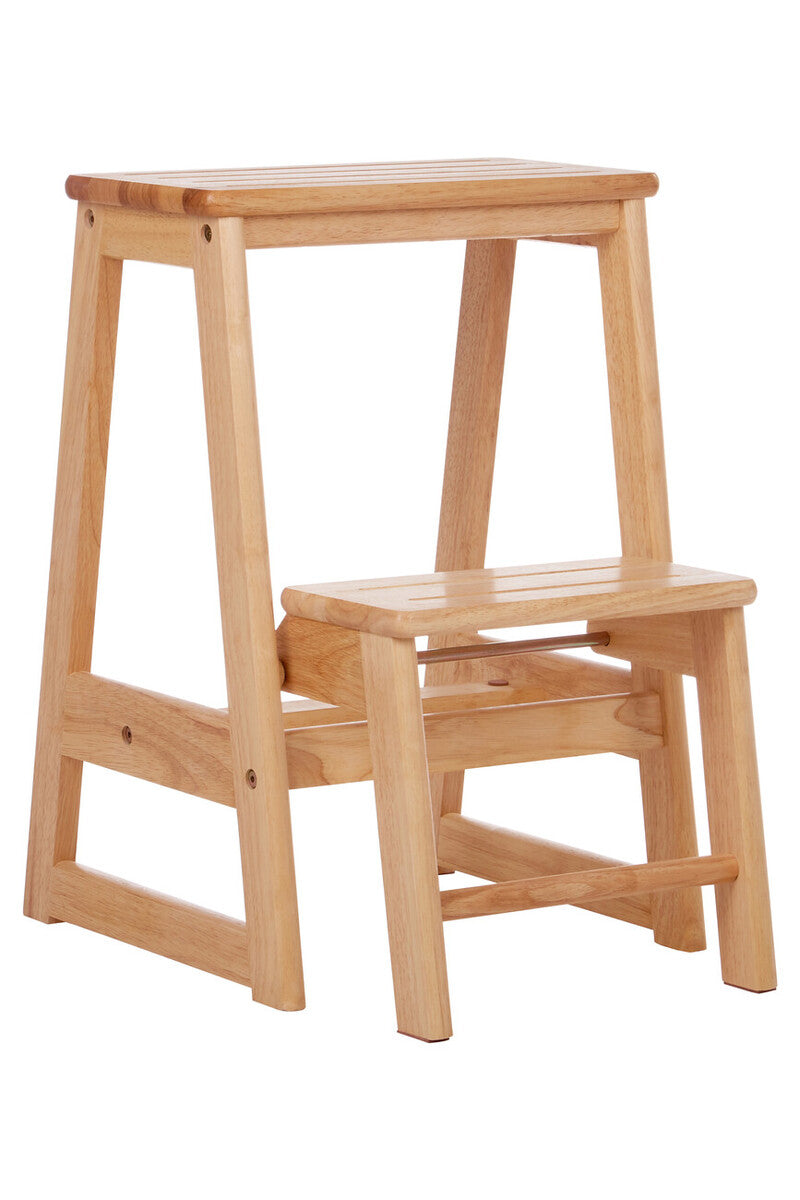 Tropical Hevea Wood Two Step Stool - Image 6