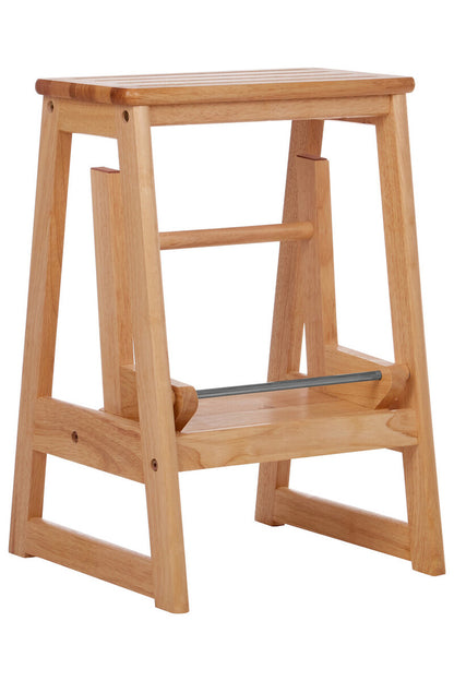 Tropical Hevea Wood Two Step Stool - Image 1