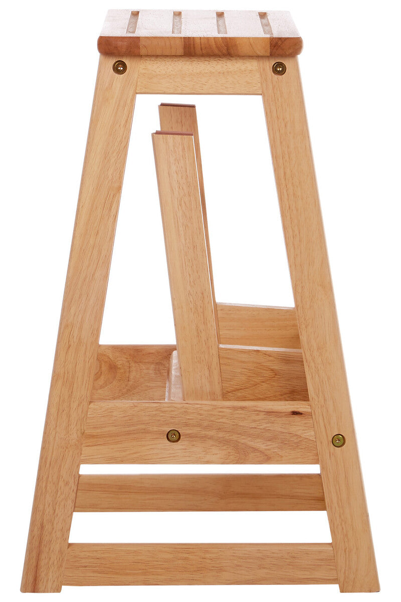 Tropical Hevea Wood Two Step Stool - Image 7
