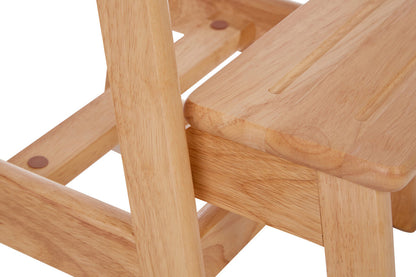 Tropical Hevea Wood Two Step Stool - Image 8