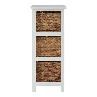 Padstow 3 Drawer White Frame Storage Unit