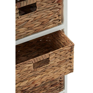 Padstow 3 Drawer White Frame Storage Unit