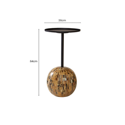 Round Side Table with Globe Base | Rova