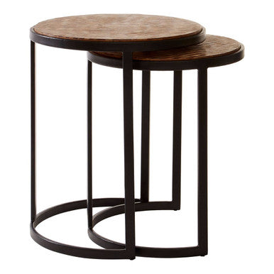 Halle Chevron Side Tables