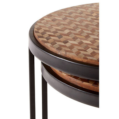 Halle Chevron Side Tables