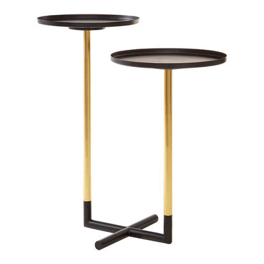 Halle Black and Gold 2 Tier Side Table - image 6