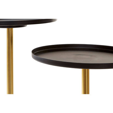 Halle Black and Gold 2 Tier Side Table - image 7