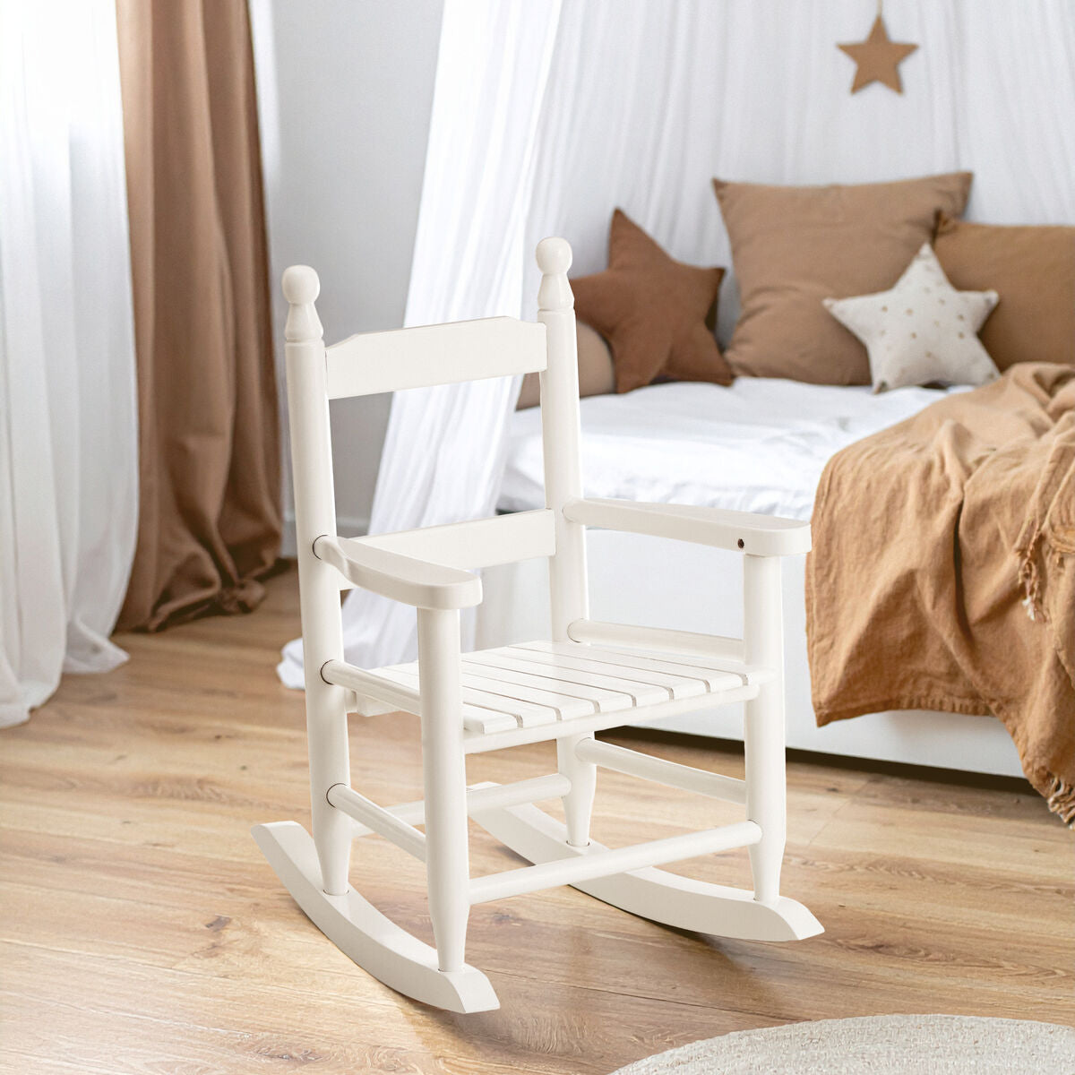 Kids White Rocking Chair