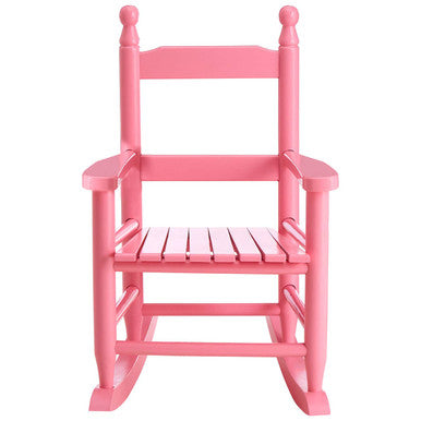 Pink rocking chair on a white background