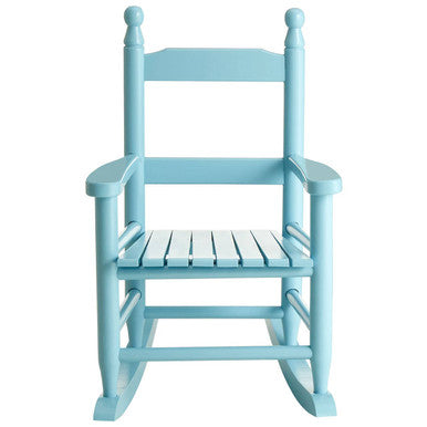 Light blue rocking chair on a white background