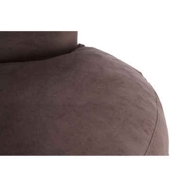 Plush Round Grey Velvet Curved Chair - image 8