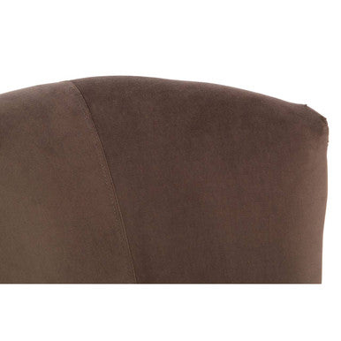 Regents Park Round Grey Velvet Plush Armchair