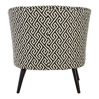 Regent Park Greek Key Design Round Accent Chair