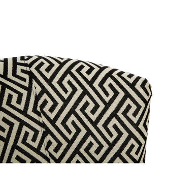 Regent Park Black And Beige Greek Key Round Armchair