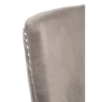 Regents Park Grey Velvet With Curly Back Dining Chair