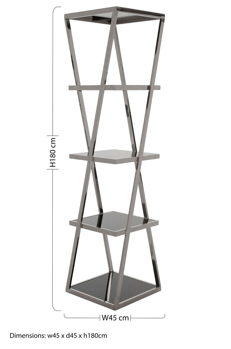 Ackley Chrome Finish Shelf Unit - image 5
