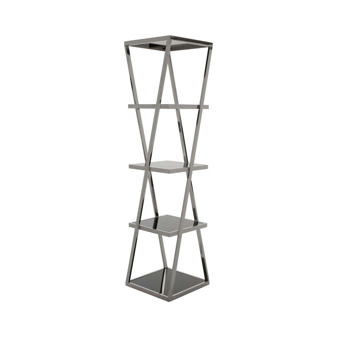 Ackley Chrome Finish Shelf Unit