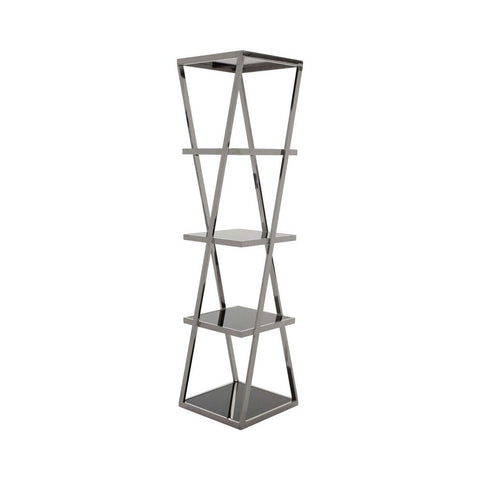 Ackley Chrome Finish Shelf Unit