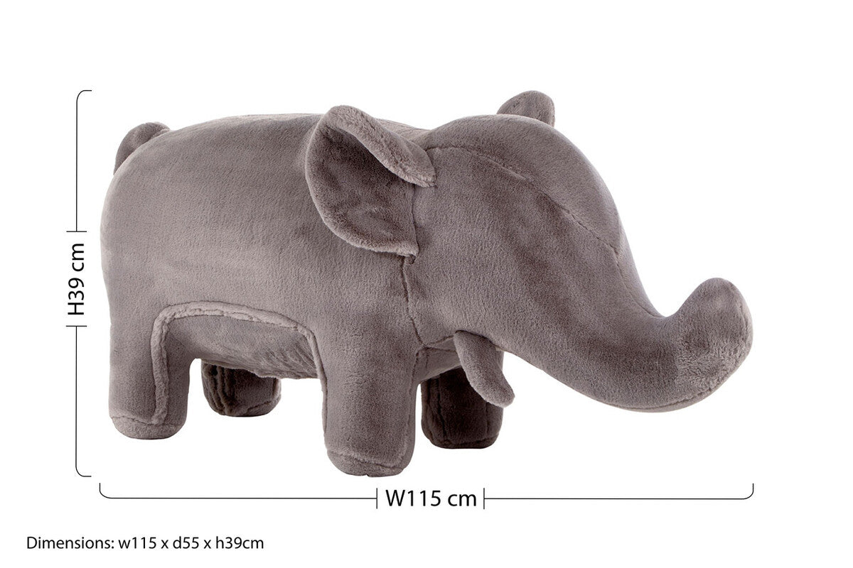 Jungle Safari Kids Grey Elephant Animal Stool