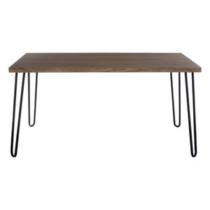 Borough Veneer Top And Metal Legs Dining Table