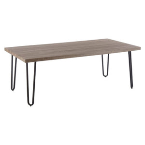 Borough Veneer Top Coffee Table With Metal Legs