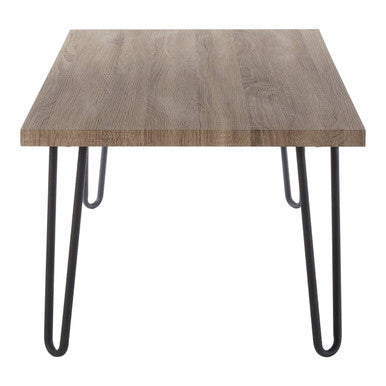 Borough Veneer Top Coffee Table With Metal Legs